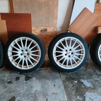CERCHI OZ 17" 5X100 GOMMATI, 2 PNEUMATICI NUOVI