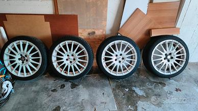 CERCHI OZ 17" 5X100 GOMMATI, 2 PNEUMATICI NUOVI