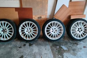 CERCHI OZ 17" 5X100 GOMMATI, 2 PNEUMATICI NUOVI