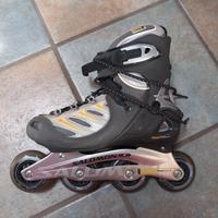 pattini/ rollerblade salomon con ginocchiere