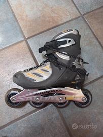 pattini/ rollerblade salomon con ginocchiere