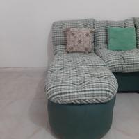Divano angolare verde  petrolio