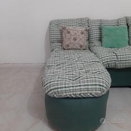 Divano angolare verde  petrolio
