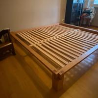  letto matrimoniale tutto legno con tatami
