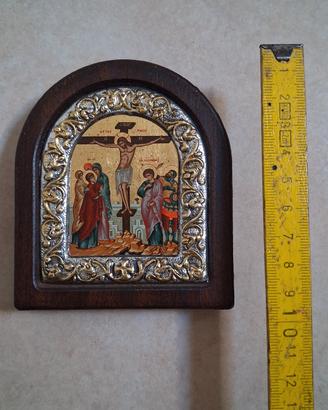 Icona Bizantina  – Argento 950 e Oro 24K