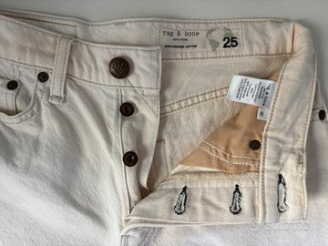 Rag & bone shorts donna denim beige jeans chic