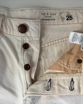 Rag & bone shorts donna denim beige jeans chic