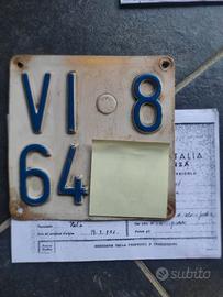 Targa e visura vespa lambretta moto epoca