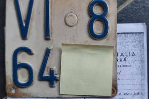 Targa e visura vespa lambretta moto epoca