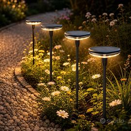 4 Luci Solari Giardino Lucciola 1000mAh IP6