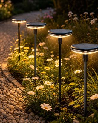 4 Luci Solari Giardino Lucciola 1000mAh IP6
