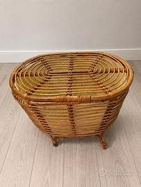 Cesta in vimini/rattan vintage