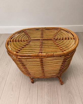 Cesta in vimini/rattan vintage