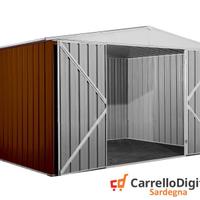 Box in lamiera di Acciaio 360x260cm legno scuro