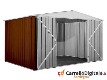 Box in lamiera di Acciaio 360x260cm legno scuro