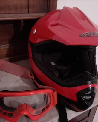 Casco da moto bimbo + maschera
