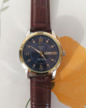 Orologio Deblve Uomo Quarzo Pelle Nuovo Scatola