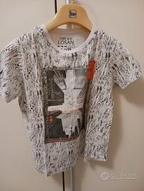 T.Shirt anni 8 beige con stampa, marca Losan
