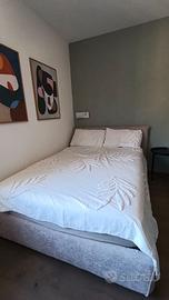 Letto matrimoniale contenitore e materasso