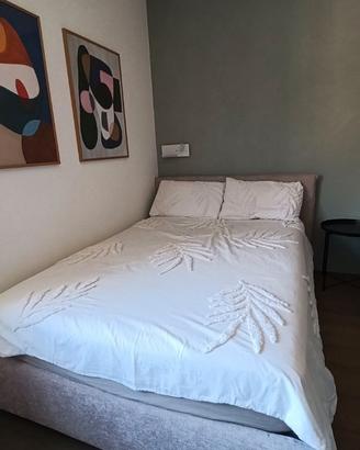 Letto matrimoniale contenitore e materasso