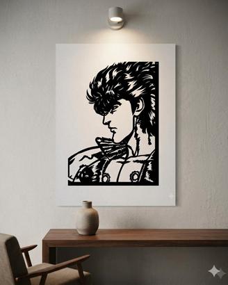 Ken il guerriero quadro in metallo 
