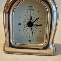 Orologio da tavolo argenato 925 vintage 