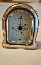Orologio da tavolo argenato 925 vintage 