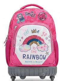 Zaino  rainbow arcobaleno bambina mai usato