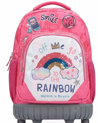 Zaino  rainbow arcobaleno bambina mai usato