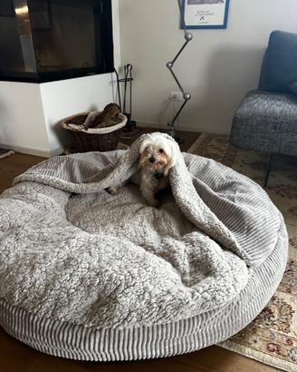 Cuscino cuccia rotonda cane XXL 130cm  mai usato