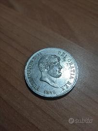 MONETA REGNO SICILIE FERDINANDO II 1859 PERIZIATA