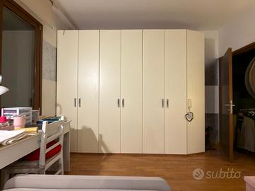 Letto + Armadio + Mobile con mensole