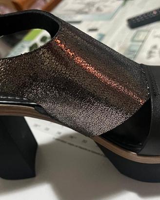 Scarpe aperte nero/bronzo A. Toscani tacco o 10cm