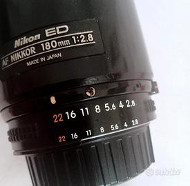 Obiettivo NIKON ED Af 180mm f 2.8 