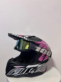 Casco cross + maschera 100%