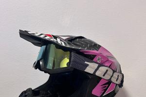 Casco cross + maschera 100%