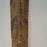 Maschera tribale antica vintage grande in legno
