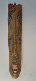 Maschera tribale antica vintage grande in legno