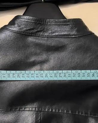 giacca in pelle uomo 48 nero