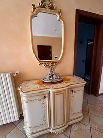 Specchio barocco con madia - consolle mobile da in