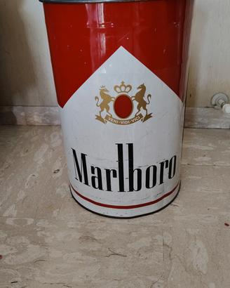 bidone sgabello portaoggetti in latta Marlboro