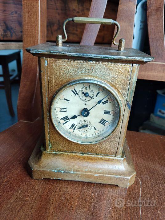 SWHONG - Orologio Da Tavolo Vintage A Forma Di Bicicletta In Metallo Marrone - Dimensioni 21x22x3,8 Cm - Funziona A Batteria AA - Regalo Originale