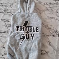 Gatto gilet felpato con cappuccio