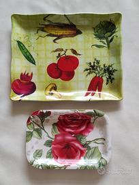 2 Vassoi Decorati Frutta e Verdura