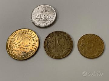 Monete pre euro Francia 1971-2000 Franc Centime