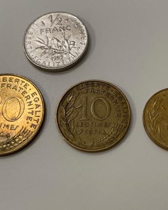 Monete pre euro Francia 1971-2000 Franc Centime