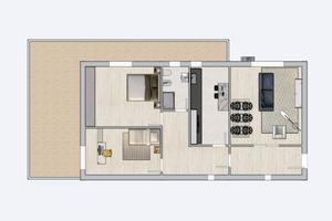 PE 113 Appartamento con magazzino e posti auto