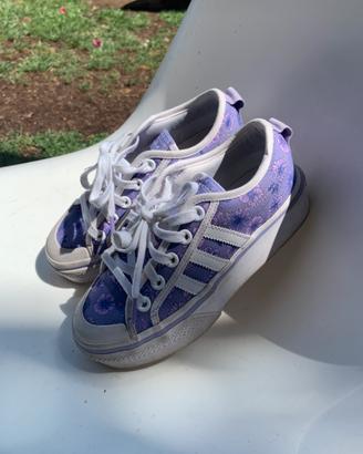 Adidas Nizza Platform White Magic Lilac