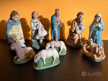 Set di 9 Statuine Presepe - Vintage