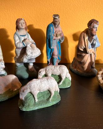 Set di 9 Statuine Presepe - Vintage